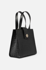 Geantă HAPPY Mini Neagră Croco - imagine 2