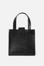 Geantă HAPPY Mini Neagră Croco - imagine 5