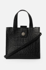 Geantă HAPPY Maxi Negru Croco