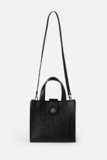 Geantă HAPPY Maxi Negru Croco - imagine 5