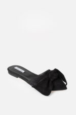 Papuci ROSA Negri Cu Fundă