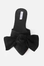 Papuci ROSA Negri Cu Fundă - imagine 2