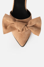 Papuci ROSA Bej Cu Fundă - imagine 2