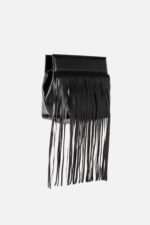Geantă Plic LAURA Neagră Cu Franjuri - imagine 2