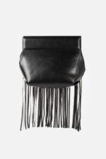 Geantă Plic LAURA Neagră Cu Franjuri - imagine 7