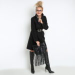 Geantă Plic LAURA Neagră Cu Franjuri - imagine 6