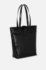Geantă IOANA Negru Croco - imagine 2