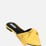 Papuci ROSA Galbeni Cu Fundă