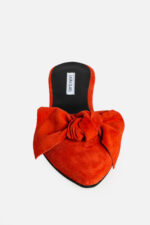 Papuci ROSA Portocalii Cu Fundă - imagine 3