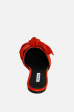 Papuci ROSA Portocalii Cu Fundă - imagine 4