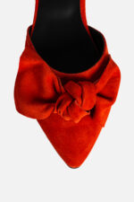 Papuci ROSA Portocalii Cu Fundă - imagine 5