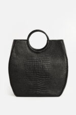 Geantă NATHALIE Neagră Croco
