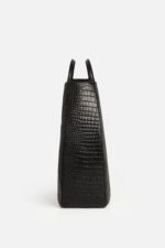Geantă NATHALIE Neagră Croco - imagine 4