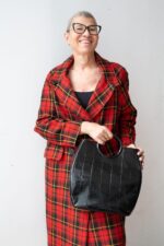 Geantă NATHALIE Neagră Croco - imagine 5