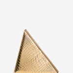 Geantă TRIANGLE Auriu Croco