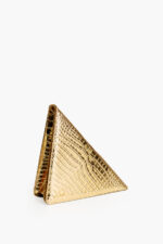 Geantă TRIANGLE Auriu Croco - imagine 2