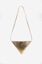 Geantă TRIANGLE Auriu Croco - imagine 5