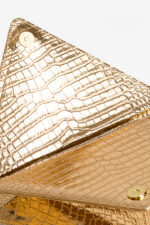Geantă TRIANGLE Auriu Croco - imagine 6