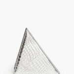 Geantă TRIANGLE Argintiu Croco