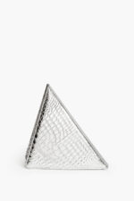 Geantă TRIANGLE Argintiu Croco