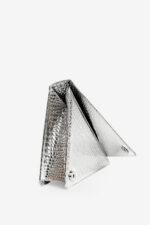 Geantă TRIANGLE Argintiu Croco - imagine 6