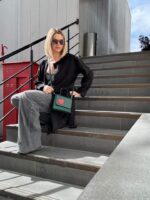 Geantă MINI LOVE Verde Cu Inimă - imagine 6