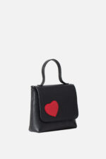 Geantă MINI LOVE Neagră Cu Inimă - imagine 5