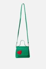 Geantă MINI LOVE Verde Cu Inimă - imagine 3