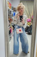 Geantă MINI LOVE Roz Cu Inimă - imagine 4