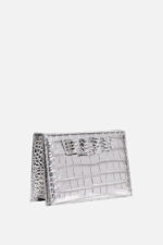 Geantă WENDY Argintie Croco - imagine 5