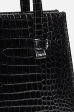 Geantă MARGOT Negru Croco - imagine 4