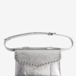 Geantă Borsetă ZELDA Argintie Cu Capse