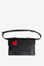 Geantă Borsetă ZELDA Neagră Cu Inimă