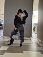 Geantă LEYLA Gri Cu Negru - imagine 4