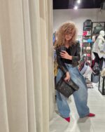 Geantă GAIA Neagră cu Capse - imagine 4