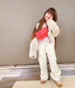 Geantă Borsetă TRIA Crem Cu Inimă - imagine 4