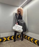 Geantă Plic LINDA Argintie - imagine 2