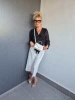 Geantă AMELIE Alb Perlat - imagine 2