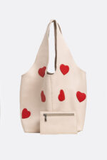 Geantă SACK Crem Cu Inimi