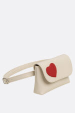 Geantă Borsetă TRIA Crem Cu Inimă - imagine 3