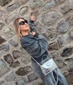 Geantă AMELIE Argintie Cu Inimă - imagine 4