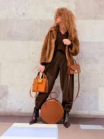 Geantă AMELIE Camel Croco - imagine 2