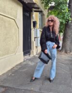 Geantă GAIA Neagră cu Capse - imagine 2