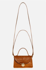 Geantă AMELIE Camel Croco - imagine 3