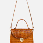 Geantă AMELIE Camel Croco