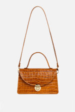 Geantă AMELIE Camel Croco