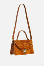 Geantă AMELIE Camel Croco - imagine 4