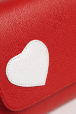 Geantă MINI LOVE Roșie cu Inimă Albă - imagine 5