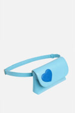 Geantă Borsetă TRIA Bleu cu Inimă Albastră - imagine 2