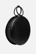 Geantă Rotundă  KAIRA Negru Croco - imagine 2